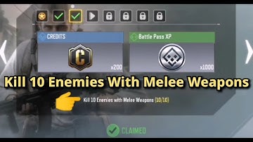 Kill 10 Enemies with melee weapons Call Of Duty Mobile Complete Task