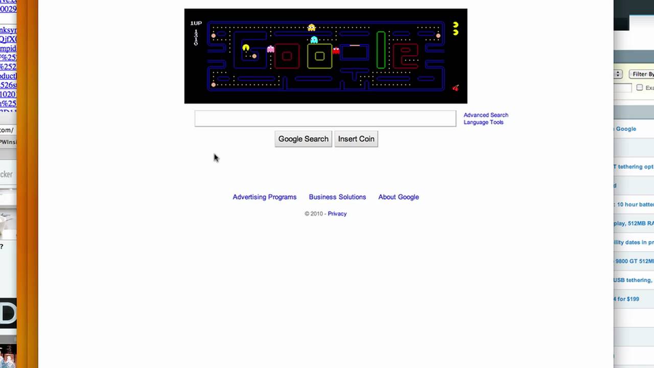 celebrating Pac-Man 30th anniversary by playing it on Google's doodle 