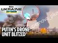 Moment Ukrainian missile obliterates Russian UAV base in Vasylivka