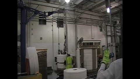 Roll handling with a Gorbel Easy Arm Rigid Mast Manipulator