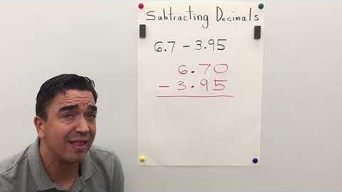 Subtracting Decimals Example 2 / My Growing Brain