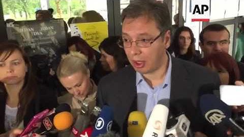 Serbian PM Vucic votes in election