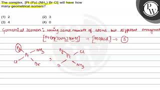 The complex, \( \left[\mathrm{Pt}(\mathrm{Py})\left(\mathrm{NH}_{3}...