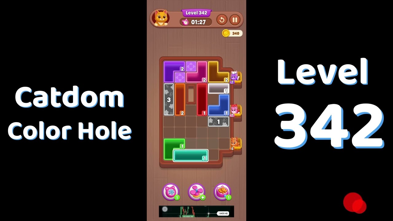 Catdom Level 342 walkthrough | Color Hole 🐱🕳️| Solutionguruji