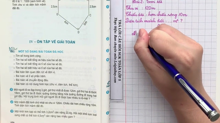 Giải bài toán sách giáo khoa lớp 5 năm 2024