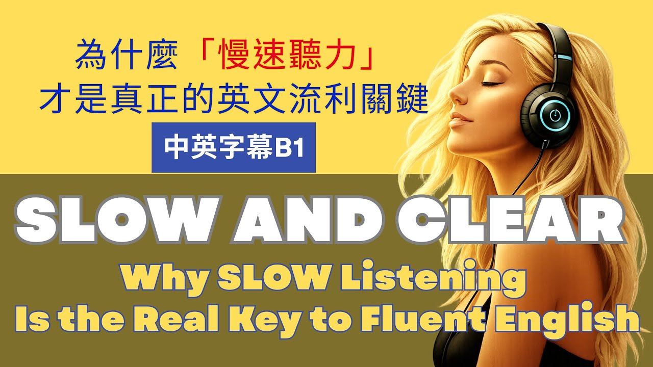 Why SLOW Listening Is the Real Key to Fluent English為什麼「慢速聽力」才是真正的英文流利關鍵｜中英字幕｜(B1 Level)