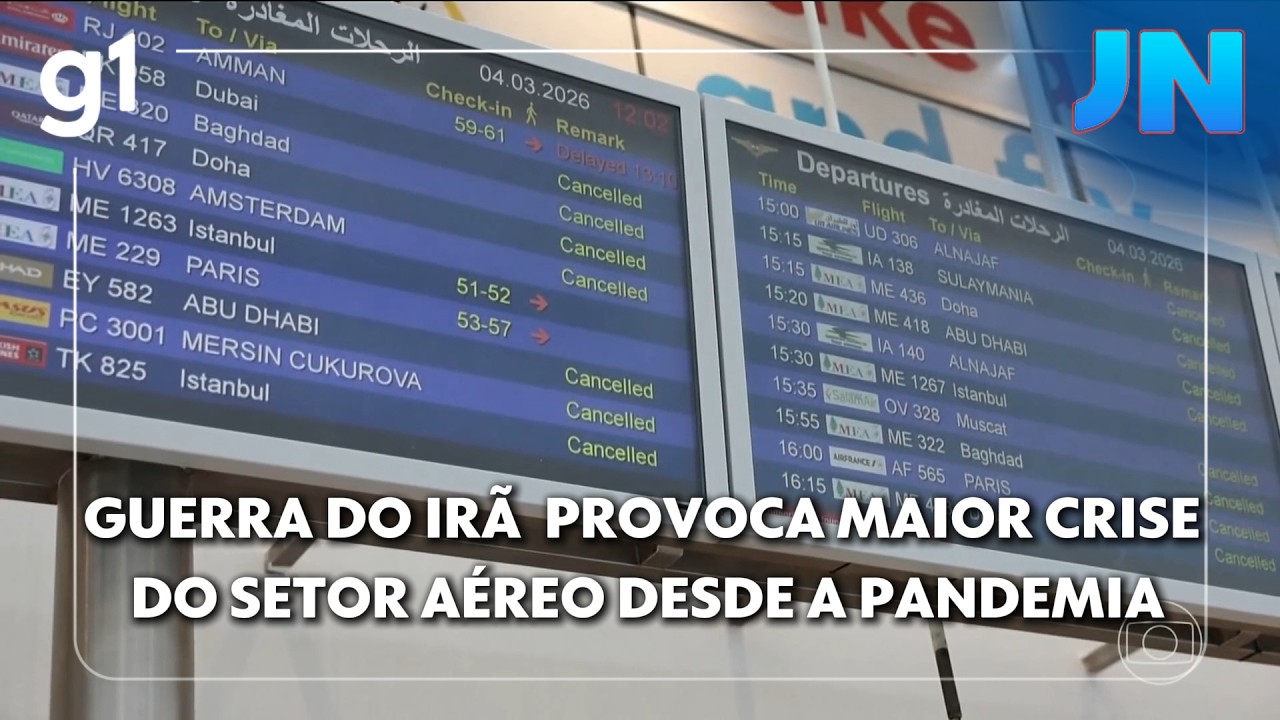 JN: Guerra no Oriente Médio provoca a maior crise do setor aéreo desde a pandemia