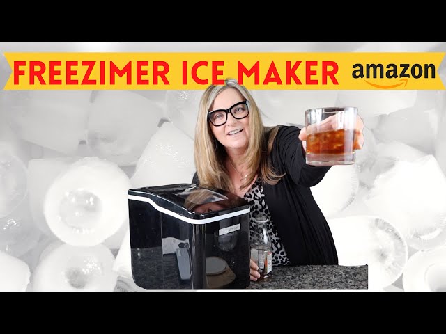 Freezimer Countertop Bullet Ice Maker, Portable Ice Maker Machine