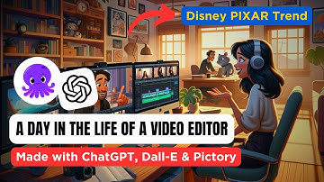 Pictory, ChatGPT, and DALL-E 3 - Disney-PIXAR Trend - A DAY IN THE LIFE OF A VIDEO EDITOR
