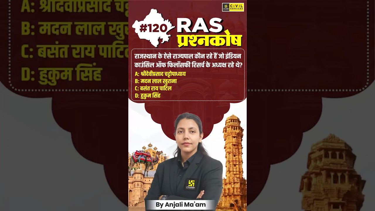 Daily Important Question for RAS | RAS प्रश्नकोष 