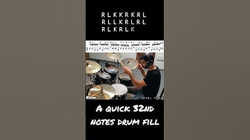 A quick 32nd notes drum fill