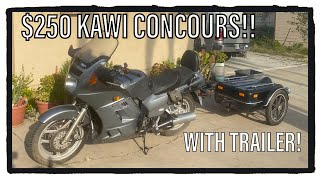 Budget Touring!!   $250 Kawasaki Concours With Trailer - Will It Run?? by Tom's Tinkering and Adventures 2,780 views 11 months ago 24 minutes