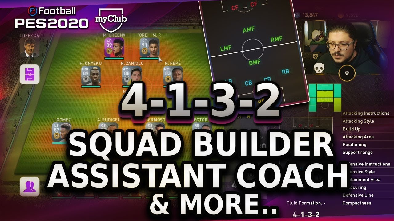 Pes Myclub 4 1 3 2 Squad Builder And Assistant Coach Tip Youtube