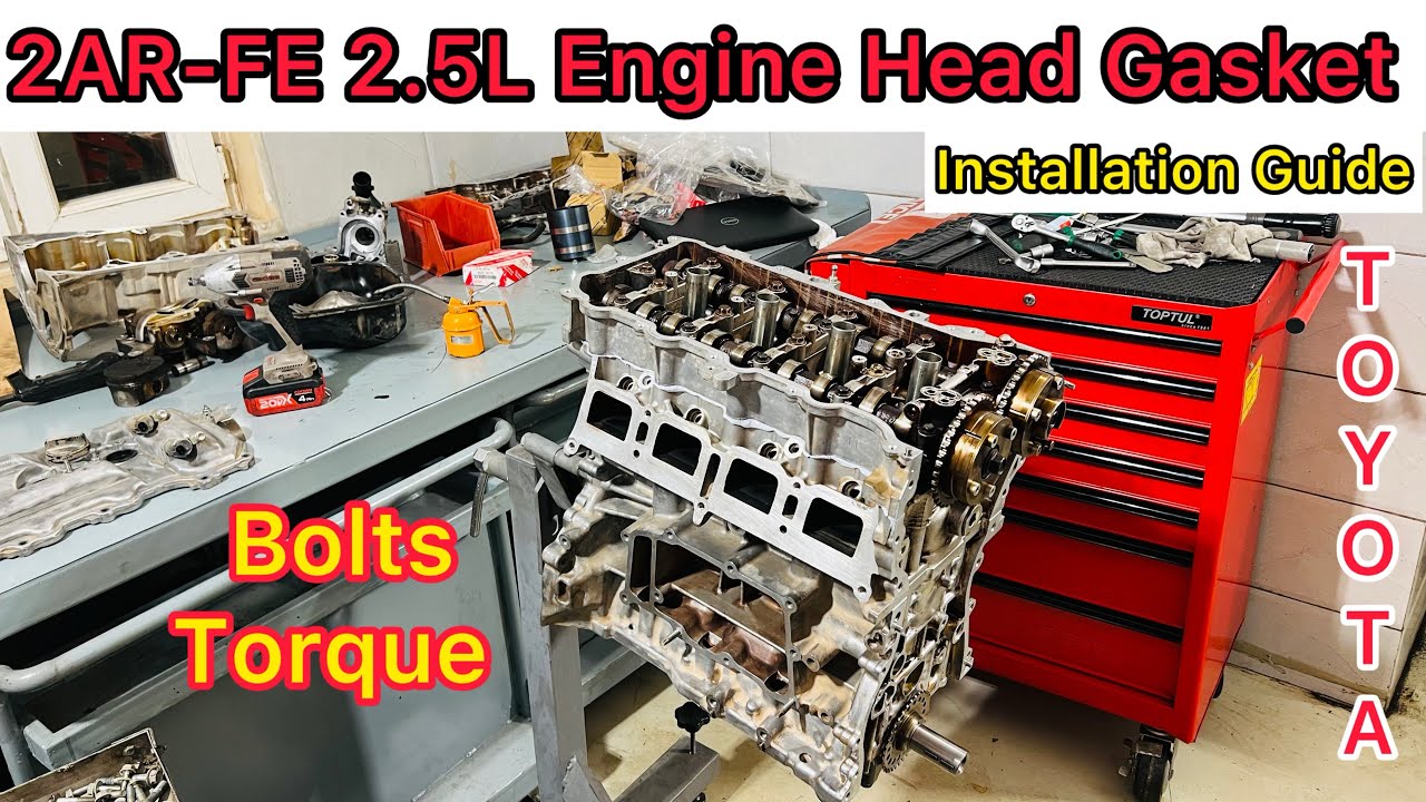 Toyota Camry 2.5L Head Gasket Installation & Head Bolts Torque Specs