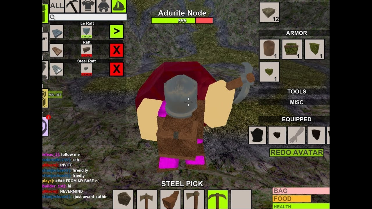 Farming For Adurite Roblox Booga Booga Part 1 Youtube - adurite armor new update roblox booga booga youtube