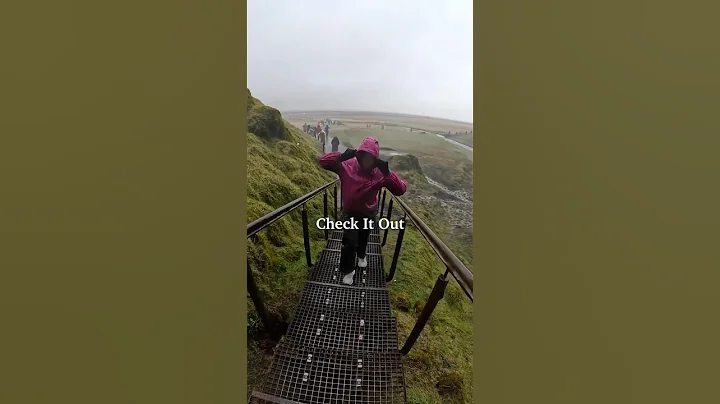 WALK BEHIND THIS WATERFALL WITH ME IN ICELAND 😱 #icelandtravel #travel
