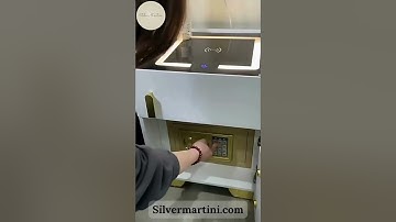 Smart Bedside Table with LED Lights, USB & Wireless Charging, Fingerprint Lock | Modern Nightstand