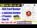 ESIC नंबर कैसे पता करे ? | how to know esic number of any employee | ESIC user ID, e pehchan, IP No.