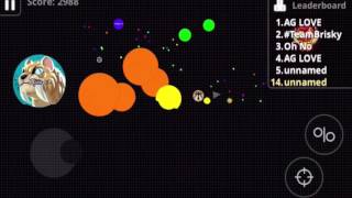 AGARIO-DUO TAKEOVER EASY TAKEOVER AND HUGE CANNON AND AMAZING SPLIT RUN