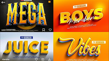FREE 10 PREMIUM PSD TEXT EFFECT😱😳🔥! "Edit it in photopea Tutorial".