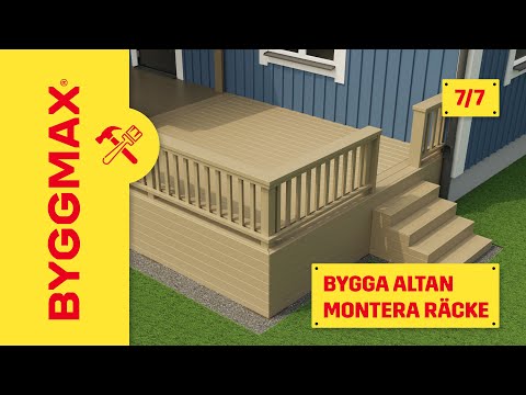 Byggmax tipsar, bygga altan (del 7 bygg ditt altanräcke) youtube