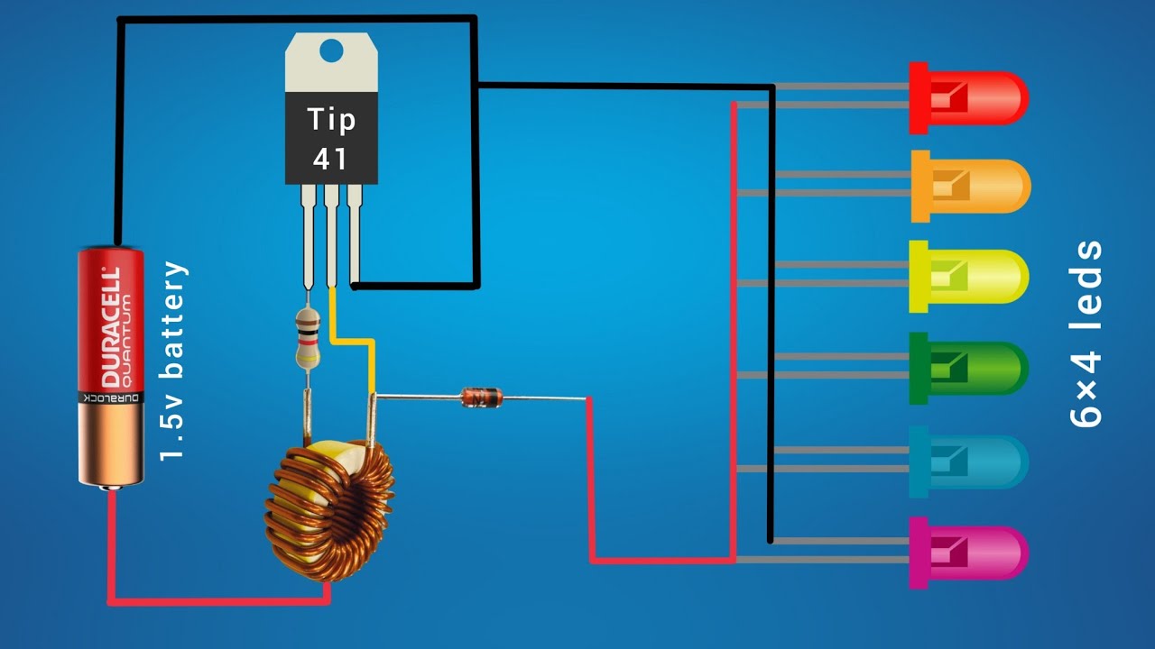 How to make joule thief booster circuit Science project 1.5V AA