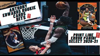 ANTHONY EDWARDS ROOKIE CARD HITS? PANINI SELECT BLASTER BOX 20-21