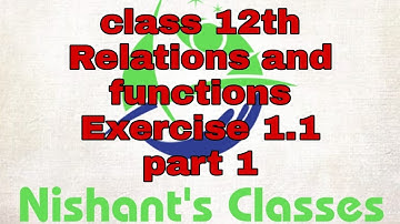 Class 12th/chapter 1/ relations and functions/ exercise 1.1/ ncert/ solution / part 1