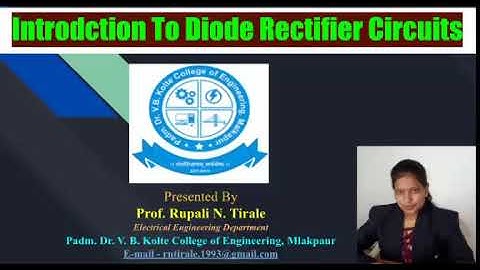 Introduction To Diode Rectifier Circuits