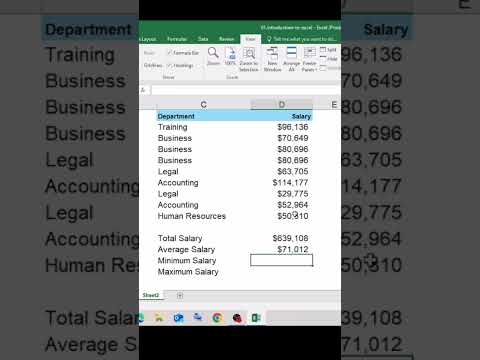 Calculate SUM, Average,Min,