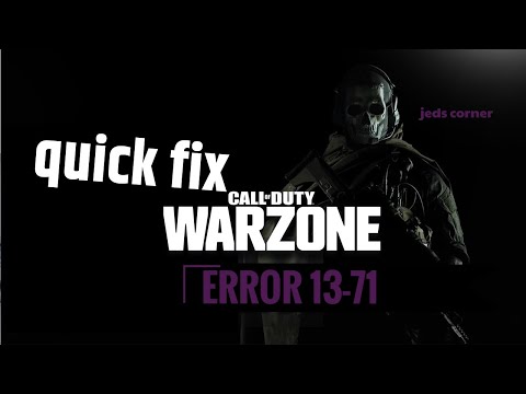 quick fix: memory error 13 71  call of duty warzone fix