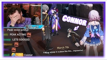 Connor Reacts To His Own Voice in Honkai: Star Rail
