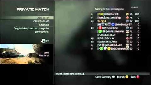 HOW TO HOST MW3 10TH LOBBY