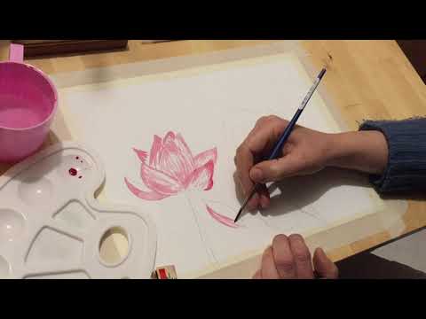 Video: Pittura Di Fiori Con Acquerello, Mascheratura, Birgit O ' Connor