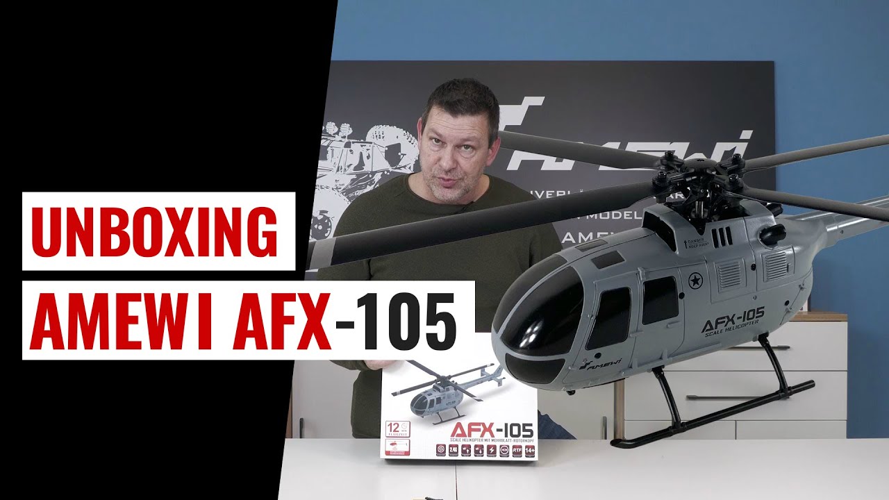 Amewi - Hélicoptère Télécommandé AFX-105 4 Ch 6G 2.4 Ghz RTF