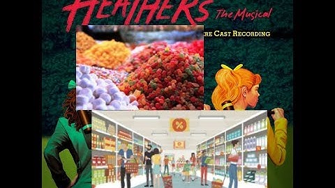 candy store but every word shows the first google image that comes up for that word