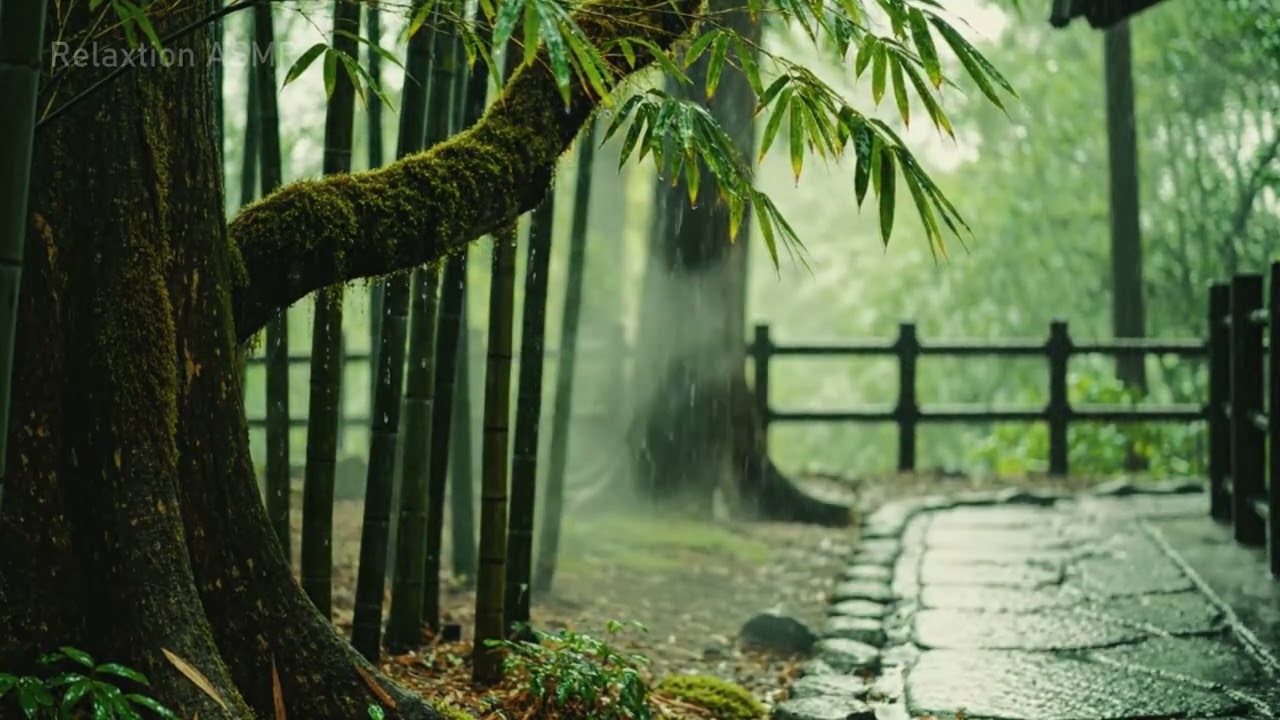 Listen to the rain on the forest roads, Calm meditation Anxiety And Insomnia