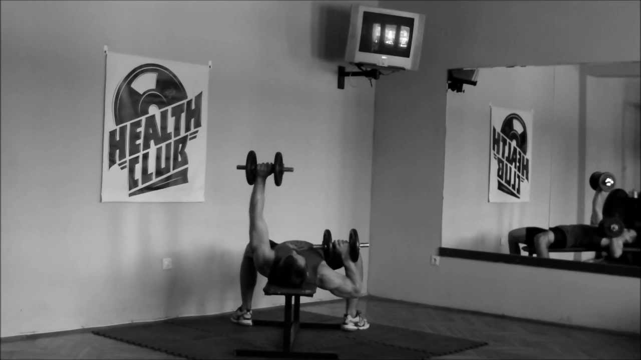 Dumbbell Bow and Arrow Bench Press Chest exercises YouTube