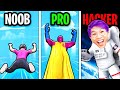 NOOB vs PRO vs HACKER In TRY TO FLY!? (ALL LEVELS + MAX LEVEL UNLOCKED!)