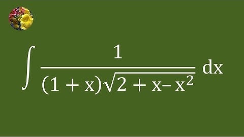 3rd method to evaluate the indefinite integral using basic techniques (Mis-206AA)