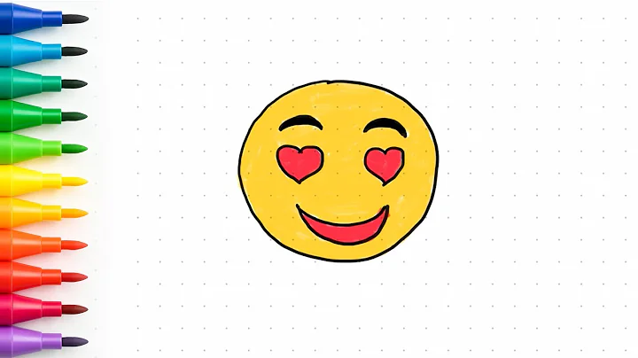 How to Draw the Heart Eyes Emoji 😍💛 | Easy Smiling Face Drawing for Kids
