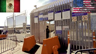 Тихуана - переход Сан Исидро граница США вторник, кому сдаваться на пешеходном 4К