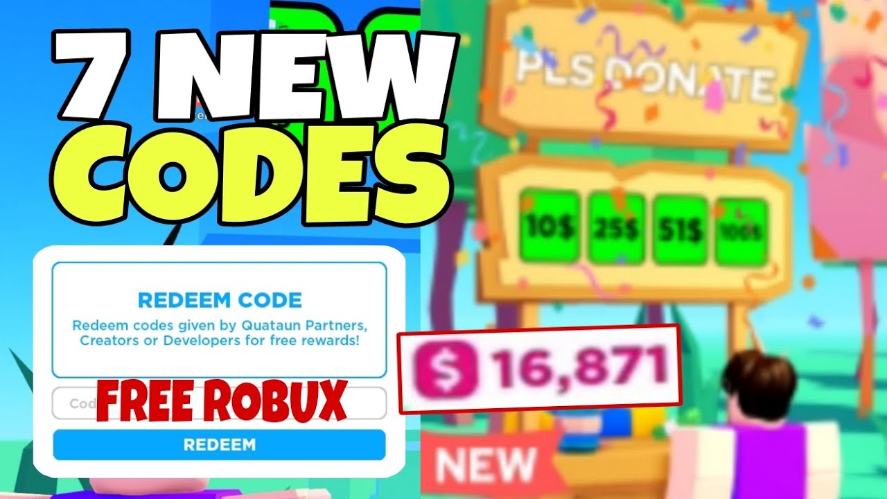 New Working Codes in PLS donate Roblox PLS Donate Roblox redeem code