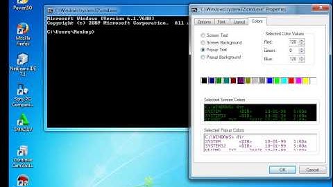 Video Mengubah Font,Color dan Background CMD