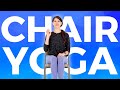 10 minute CHAIR Yoga for Beginners, Seniors & Desk Workers | Tight Hips & Lower Back