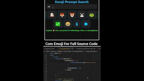 Create Emoji for whatsapp, tittle and Description #emoji #shorts #webdevelopment #social #javascript