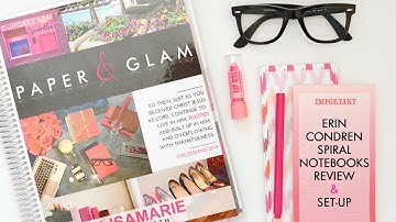 Erin Condren Spiral Notebook Review & Set up + Giveaway!