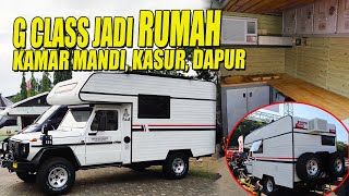 GILA! JIP MERCY G CLASS DIJADIIN RUMAH LENGKAP, KAMAR MANDI, TEMPAT TIDUR, DAPUR, MEJA MEETING