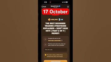 MemeFi YouTube video code today 17 October | MemeFi YouTube video secret code today | #crypto