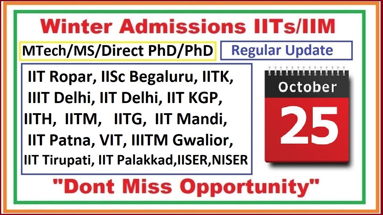 iit phd admission 2022 winter session